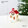 Casa Pequena de Cerâmica Colorida de Natal Transfronteiriça Decoração Criativa Europeia e Americana para Feriados Cena de Mesa Ornamento de Atmosfera