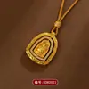 Al por mayor color oro antiguo arena dorada diamante giratorio gran día Buda marca colgante cadena de suéter collar cuerda nueva joyería