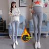 Pantalones de Maternidad en Stock para Primavera, Otoño e Invierno, Modernos y Populares para Uso en Exteriores, Leggings de Terciopelo Gruesos con Forro Polar, Pantalones de Soporte para el Vientre de Maternidad