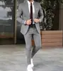 2026 Novo Terno Masculino para Comércio Exterior Conjunto de Duas Peças Cor Sólida Slim Fit Terno Formal de Banquete Jaqueta