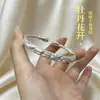 Pulsera Tradicional de Plata Pura 999 con Flor de Peonía en Relieve para Mujer, Brazalete de Plata Ajustable, Regalo para Mamá