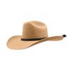 Chapéu de Cavaleiro Masculino e Feminino de Outono e Inverno Quente da Amazônia Transfronteiriço Feltro Corcunda de Lã Ajustável Chapéu de Cowboy Ocidental