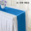 Atacado de fábrica cor sólida cetim cetim caminho de mesa alta densidade borda travada decoração de toalha de mesa de casamento simples moderno caminho de mesa europeu