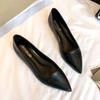 Sapatos de Trabalho Pretos de Solado Macio, Sapatos Elegantes para a Noite, Novos Sapatos Rasos Versáteis de Bico Fino para Mulheres, Verão e Outono 2025