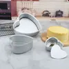 Molde para Pastel Chiffon con Base Desmontable en Forma de Corazón de 4/6/8 Pulgadas, Molde para Postre de Aleación de Aluminio, Herramienta para Hornear