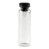 Botella de Vidrio Sellada con Tapón de Goma de Cuatro Picos, Almacenamiento de Pequeñas Perlas Doradas, Frasco Experimental Alto y Delgado, Mini Botella Vacía
