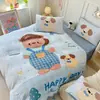 Juego de sábanas de cuatro piezas con forro polar y grosor extra, hecho de terciopelo de leche suave y cómodo, adecuado para dormitorios universitarios y habitaciones, un juego de ropa de cama de invierno de tres piezas