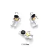 Accesorios para Joyería DIY Transfronterizos al por Mayor Colgante de Esmalte de Astronauta Espacial de Dibujos Animados Collar Llavero Encanto de Aleación
