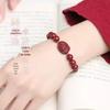 Pulseira de Guanyin de Mil Mãos Rato Doze Areia Dourada Roxo Cinábrio Pulseira de Ano de Nascimento para Homens e Mulheres Pulseira
