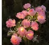 Luzes de Flor de Peônia Artificial à Prova d'Água para Exterior Movidas a Energia Solar Transfronteiriças para Ambiente de Casamento, Paisagismo de Jardim e Decoração de Gramado