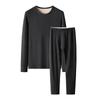 [Peso Extra y Amplía] Conjunto de Ropa Interior Térmica de Otoño e Invierno para Hombre de Lana de Seda Forrado de Polar y Engrosado Ropa de Fondo de Otoño y Pantalones Largos