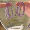 Pulsera Cristalina Blanca y Morada Natural para Mujer, Pulsera de Cuentas de Nicho de Alta Gama Que No Se Desvanece, Joyería Apilable de Verano