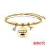 Pulsera de Acero Inoxidable Pulsera de Hueso de Serpiente Transfronteriza Europea y Americana Temporada de Graduación Diamante Rosa Regalo Conmemorativo Festivo Grabado Pulsera de Acero de Titanio
