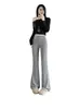 Pantalones Acampanados Casuales Americanos para Mujer Primavera Otoño Cintura Alta Caída Adelgazantes Casuales Yoga Deportivos Ajustados de Campana Pantalones de Chándal