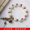 Pulsera de Bodhi de Jade Blanco DIY Loto Verde tamaño de aproximadamente 1.2 estilo masculino y femenino lote de fabricante de joyería de rosario
