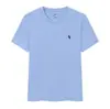 Camiseta de Manga Corta para Hombre de Comercio Exterior de Verano Rl con Logo de Caballo, Color Sólido, Corte Ajustado, Bordada, Talla Europea, Logo Olo, Algodón Puro, Cuello Redondo, Versátil P