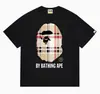 Hit da Internet de Verão 24: Camiseta bAPe Cabeça de Macaco Macaquinho, Camuflagem, Camiseta Unisex Manga Curta Gola Redonda
