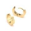 Pendientes Sencillos Moda Femenina Comercio Electrónico Transfronterizo Acero de Titanio Acero Inoxidable Pendientes de Arena a Presión de Tres Capas Aro de Oreja Hebilla de Oreja Esmerilada
