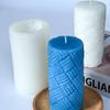 Molde Cilíndrico de Silicona con Textura de Lana Transfronteriza para Velas de Aromaterapia Estéreo DIY, Yeso, Adornos de Decoración para el Hogar en Stock