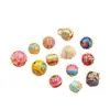 Prata S925 Contas de Transferência Vazadas Azul Queimado Cola com Furo Passante Contas Redondas Contas Separadoras Material para Fazer Pulseiras DIY Acessórios de Joia