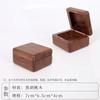 Caja de Almacenamiento de Joyería de Madera de Nogal Negro Caja de Joyería de Madera Personalizada para Collares, Anillos, Colgantes Impresión de Logo Personalizado