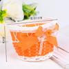 Cesta de Flores Mini Rattan Tecida à Mão de Bambu Cesta de Flores de Plástico Arranjo de Flores Cesta de Flores Tecida Artificial Vaso de Flores Falso Flor