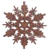 Decoraciones de Navidad 10 cm Copos de Nieve Plástico Copos de Nieve con Purpurina Decoración de Árbol de Navidad Adornos Colgantes de Copo de Nieve Hueco