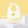 Ins Babero Explosivo para Bebé Babero Impermeable de Silicona para Niños Bolsa para Escupir Arroz de Bebé Sin Lavar Verano