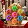Vela de Loto Colorida para Uso Doméstico con Diseño de Tallo Alto para Ofrenda a Buda, Siete Frutas, Vela con Forma de 3 Horas y 6 Horas