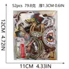 52 Peças Misturadas Tema Denim Ocidental Bordado Tecido Adesivos Patch Patch para Patch de Patch para Crânio de Patch para Roupas Cacto Decorativo