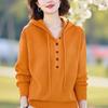 Tops da Moda e Estilosos, Suéteres de Tricô Largos, Moletons com Capuz, Mangas Longas, Outono