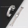 Adecuado para Xiaomi 8 /9watch correa de reloj acero inoxidable semicírculo pequeñas tres cuentas correa de metal de acero inoxidable