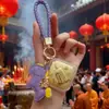Llavero de Mazu Chapado en Oro de 999, Cadena para Teléfono, Cadena para Teléfono de Regalo de la Atracción Turística de la Isla de Meizhou, Colgante para Coche, Protección Divina para la Seguridad