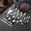 Cuchillo y Tenedor Cuchara Cubiertos de Acero Inoxidable 1010 Cuchillo y Tenedor Cuchara para Filete Estilo Occidental Cubiertos de Acero Inoxidable Cuchillo y Tenedor Cuchara Tenedor de Fruta