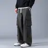 Pantalones de trabajo estilo americano para hombre, nuevo modelo primavera y otoño 2025, pantalones casuales holgados rectos de pierna ancha para hombre