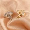 Aretes Largos Inteligentes Asimétricos con Forma de Abanico Espejo Chinoiserie Bañados en Cobre con Oro Real con Incrustaciones de Diamantes y Nácar, Aretes DIY con Soporte para Cuentas de Plata Esterlina