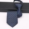8 CM Gravata Free-Tie Vestido Masculino Negócios Champanhe Noivo Casamento Estilo Coreano Preguiçoso Zíper Estudante Largo Terno Moderno