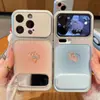 Funda para Teléfono Gradiente Rosa y Azul Elefantito y Caballito Adecuada para Apple 17 Pro Max con Soporte, Compatible con Huawei, Xiaomi, Oppo, Vivo
