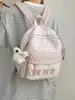 Bolsas de Moda 2026 Nuevo Estilo Coreano Color Contrastante Cuadros Mochila Escolar para Estudiantes Gran Capacidad Mochila Moderna Versátil