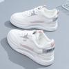 Zapatos Blancos para Mujer 2025 Nuevos Primavera y Otoño Zapatos Blancos Versátiles Populares Zapatos Planos Casuales Tenis Modelos Delgados de Verano