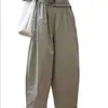 Pantalones Vintage de Pierna Ancha de Nueve Puntos para Mujer, Primavera y Verano, Pantalones Balloon Sueltos de Tallas Grandes, Pantalones Finos de Abuela, Pantalones Harem Casuales