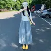 White High-Waisted Quick-Dry Umbrella Skirt for Women, Summer 2026 New Style, Petite A-Line Mid-Length Solid Color Workwear Skirt