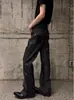 Jeans acampanados retro desgastados para hombre, nueva colección primavera/otoño, marca de moda de alta calle, bordado de alta gama, pantalones largos de pierna ancha elegantes y geniales