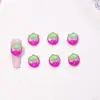 Decoraciones para Uñas Serie Frutas de Dibujos Animados Resina DIY Accesorios Pequeños Sandía Cereza Fresa Pendiente Pinza para el Cabello Ensamblaje Adornos