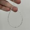 Pulsera de Arroz Shijia Redonda de Plata de Ley S925 para Bebé con Piezas de Plata Triturada, Moda Femenina, Joyería Exquisita y de Alta Gama