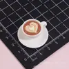 Xícara de café com arte latte realista, acessórios de resina para artesanato DIY, cola creme, acessórios de cabelo feitos à mão, capas de celular e decorações para casa de bonecas
