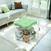 Banquito de almacenamiento para niños, caja de almacenamiento de peluches, cubo de almacenamiento, banquito de almacenamiento mágico transparente que se puede usar como asiento