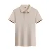 Atacado Camisa Polo de Manga Curta com Gola para Trabalho Fibra de Seda Gelada Uniforme de Fábrica Camiseta Publicitária Cultural Camisa Polo Respirável