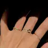 Anillo Cruzado de Doble Aro para Dedo Índice, Set de Joyería de Anillos Estilo Minimalista, Anillo de Diamante Ultra Delgado con Forma de Ola para Mujeres, Apilable