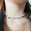 Plata Quebrada Varios Collares de Perlas de Agua Dulce de Dos Piezas Cadena de Clavícula Simple de Lujo Ligero para Mujer Collar Explosivo de Mejor Amiga para Mujer de Gama Alta